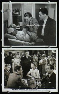 3y362 CITY FOR CONQUEST 2 8x10 movie stills '40 great image of James Cagney & Ann Sheridan!