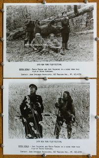 3y389 DERSU UZALA 2 8x10s '77 cool movie stills of Kurosawa movie from NY film festival release!