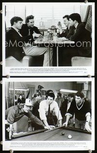 3y392 DINER 2 8x10s '82 candid movie still of Barry Levinson, Steve Guttenberg, & Timothy Daly!