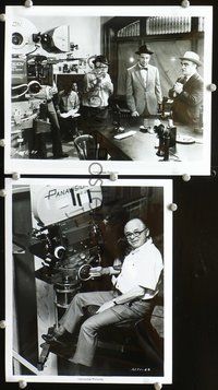 3y431 FRONT PAGE 2 8x10 movie stills '75 two great candids of Billy Wilder at work w/Walter Matthau!
