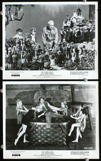3y446 GNOME-MOBILE 2 8x10 stills '67 Walt Disney, Walter Brennan w/kids & cast of forest fairies!