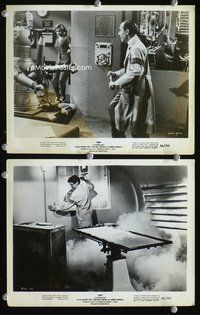 3y447 GOG 2 8x10s '54 Frankenstein of steel sci-fi, great image of monster & Constance Dowling!