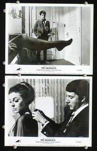 3y452 GRADUATE 2 8x10 movie stills '68 classic image of Dustin Hoffman, Anne Bancroft!