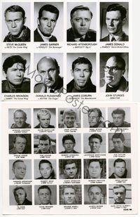 3y454 GREAT ESCAPE 2 8x10 stills '63 incredible portraits of top 28 stars, with character names!