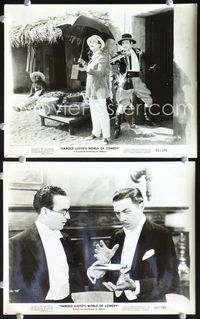 3y468 HAROLD LLOYD'S WORLD OF COMEDY 2 8x10 movie stills '62 great wacky images of Harold Lloyd!