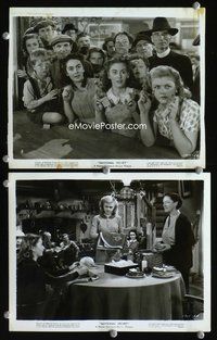 3y598 NATIONAL VELVET 2 8x10s '44 two great stills of Angela Lansbury & young Elizabeth Taylor!