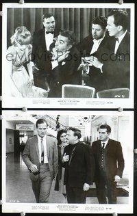 3y602 NEVER PUT IT IN WRITING 2 8x10 movie stills '64 great images of Pat Boone!