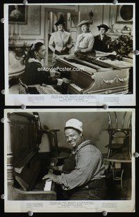 3y603 NEW ORLEANS 2 8x10 movie stills '47 great image of Billie Holiday playing piano!