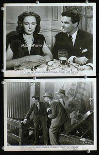 3y616 NOBODY LIVES FOREVER 2 8x10s '46 great images of John Garfield w/sexy Geraldine Fitzgerald!
