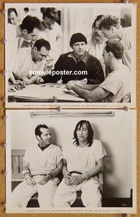 3y632 ONE FLEW OVER THE CUCKOO'S NEST 2 8x10 movie stills '75 great images of crazy Jack Nicholson!