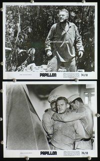 3y647 PAPILLON 2 8x10 movie stills '74 great images of Steve McQueen as convict!