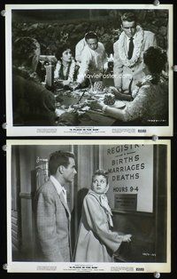 3y656 PLACE IN THE SUN 2 8x10s R59 cool images of Montgomery Clift w/Liz Taylor & Shelley Winters!