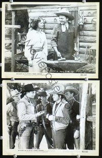3y662 PRAIRIE GUNSMOKE 2 8x10 movie stills R53 Tex Ritter w/Wild Bill Elliott & Virginia Carroll!
