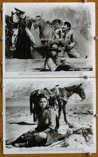 3y667 PROFESSIONALS 2 8x10 movie stills R70 two great images of Claudia Cardinale, w/Jack Palance!