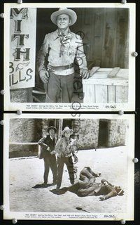 3y680 RED DESERT 2 8x10 movie stills '49 great images of Don 'Red' Barry cleaning up the town!