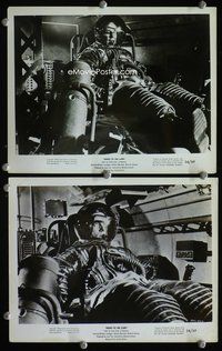 3y690 RIDERS TO THE STARS 2 8x10 movie stills '54 great images of William Lundigan in spacesuit!