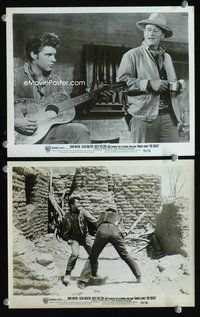 3y692 RIO BRAVO 2 8x10s '59 John Wayne talking, Ricky Nelson playing guitar & Dean Martin fighting!