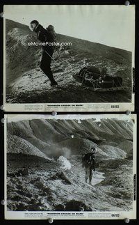 3y702 ROBINSON CRUSOE ON MARS 2 8x10 movie stills '64 cool images of Paul Mantee trying to survive!