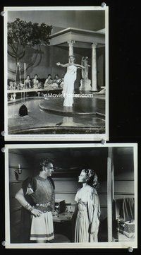 3y716 SALOME 2 8x10 movie stills '53 two great images of sexy Rita Hayworth in robe!