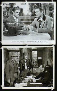 3y718 SAN ANTONIO 2 8x10 movie stills '45 two great images of cowboy Errol Flynn!