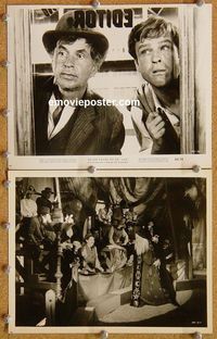 3y249 7 FACES OF DR. LAO 2 8x10s '64 great image of Tony Randall in title role & Noah Beery Jr.!