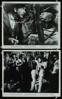 3y248 7 FACES OF DR. LAO 2 8x10 stills '64 cool image of Tony Randall as Pan & strange creature!