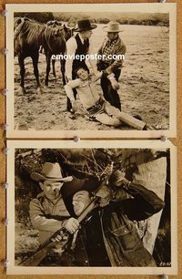 3y775 SMOKY TRAILS 2 8x10 movie stills '39 two great images from Bob Steele western!