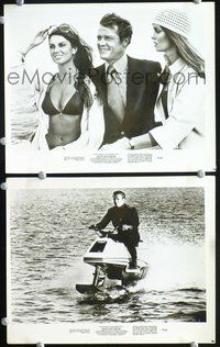 3y800 SPY WHO LOVED ME 2 8x10 stills '77 great image of Roger Moore as James Bond w/sexy girls!