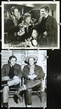 3y860 TEXAS 2 8x10 stills '41 cool images of William Holden & Glenn Ford drinking w/Claire Trevor!
