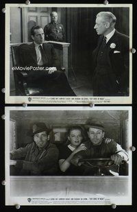 3y867 THEY DRIVE BY NIGHT 2 8x10s R48 cool images of Humphrey Bogart, George Raft, Ann Sheridan!