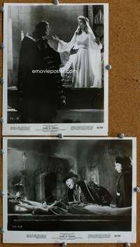 3y881 TOWER OF LONDON 2 8x10 stills '62 Vincent Price, wild image of beautiful girl on the rack!