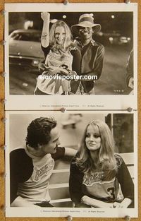 3y893 UNHOLY ROLLERS 2 8x10 stills '72 two cool images of roller derby skater Claudia Jennings!