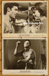 3y956 WHO KILLED TEDDY BEAR 2 8x10 movie stills '65 two great images of Sal Mineo in sex thriller!