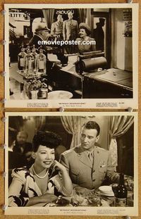 3y968 WITHOUT RESERVATIONS 2 8x10 movie stills '46 great images of John Wayne & Claudette Colbert!