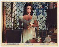 3y019 BEAU BRUMMELL Eng/US color 8x10 #5 '54 great close up of Elizabeth Taylor in low-cut dress!