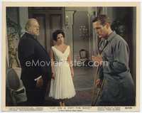 3y038 CAT ON A HOT TIN ROOF Eng/US color 8x10 #1 '58 Liz Taylor, Paul Newman & Big Daddy Burl Ives!