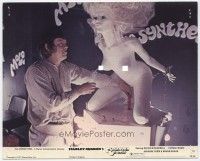 3y048 CLOCKWORK ORANGE Eng/US color 8x10 movie still #10 '72 gang member gets milk from sexy statue!