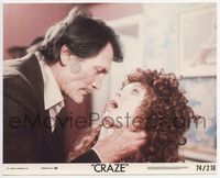 3y053 CRAZE color 8x10 movie still #2 '73 angry Jack Palance chokes the life out of Julie Ege!