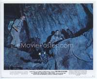 3y069 FIRST MEN IN THE MOON color 8x10 still #4 '64 Ray Harryhausen, guys in cavern with aliens!