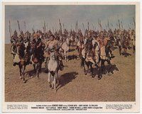 3y074 GENGHIS KHAN color 8x10 movie still #9 '65 Omar Sharif leads his Mongolian troops into battle!
