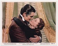 3y075 GONE WITH THE WIND color 8x10 still #11 R61 close up of Clark Gable & Vivien Leigh embracing!