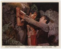 3y081 GREEN MANSIONS Eng/US color 8x10 #8 '59 Perkins tries to stop native Henry Silva w/knife!