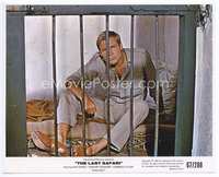 3y100 LAST SAFARI color 8x10 movie still '67 great close up of Kaz Garas behind bars in animal cage!