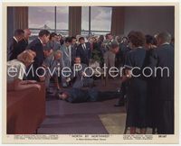 3y123 NORTH BY NORTHWEST Eng/US color 8x10 #11 '59 Cary Grant pulls knife from dead body, Hitchcock
