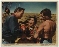 3y160 SEARCHERS color 8x10 #2 '56 John Wayne & Jeffrey Hunter grab Native American Indian woman!
