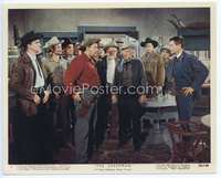 3y164 SHEEPMAN Eng/US color 8x10 still #4 '58 mob of townspeople want to run Glenn Ford out of town!