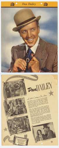 3y206 DAN DAILEY Dixie Cup premium 8x10 '40s great smiling portrait in suit & tie with bowler hat!