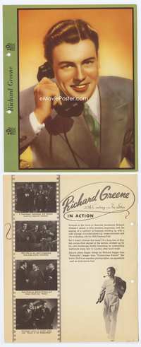 3y228 RICHARD GREENE Dixie Cup premium 8x10 still '40s great smiling portrait talking on telephone!