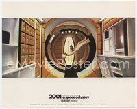 3y008 2001: A SPACE ODYSSEY English FOH LC '68 stewardess in space station walking upside-down!