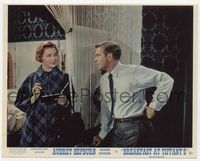 3y027 BREAKFAST AT TIFFANY'S English FOH LC '61 George Peppard is propositioned by Patricia Neal!